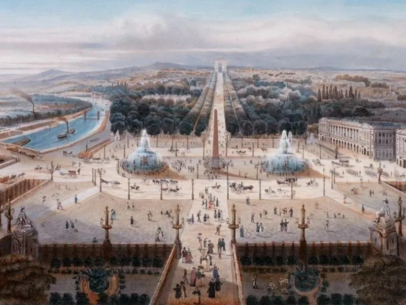Quảng trường Place de la Concorde tại Đại lộ Champs Élysée