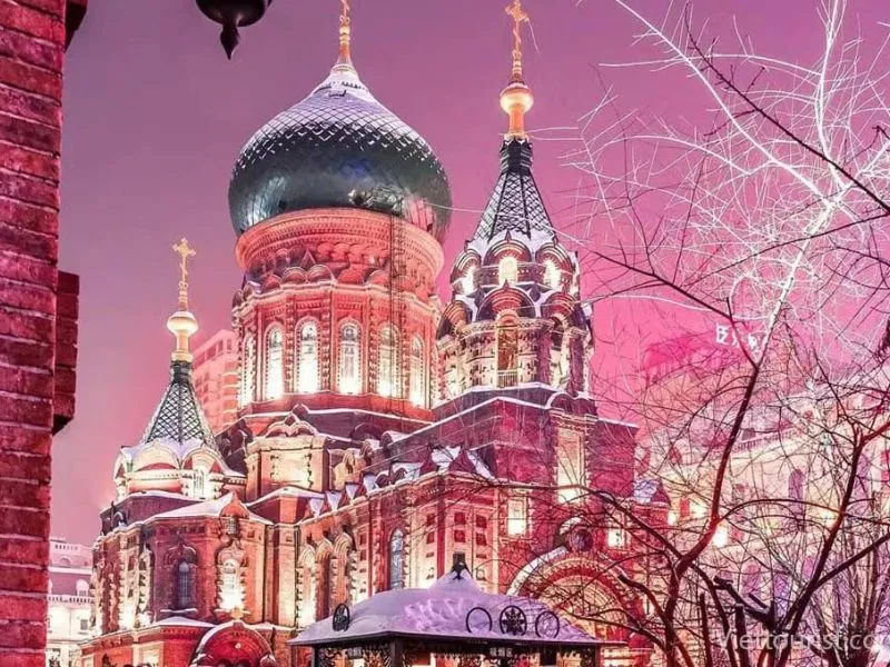 Công trình cổ kính mang phong cách Byzantine - Tour Cáp Nhĩ Tân