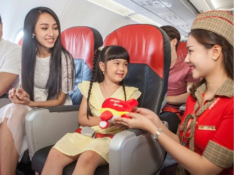 Trẻ em mấy tuổi đi máy bay mất vé theo quy định
