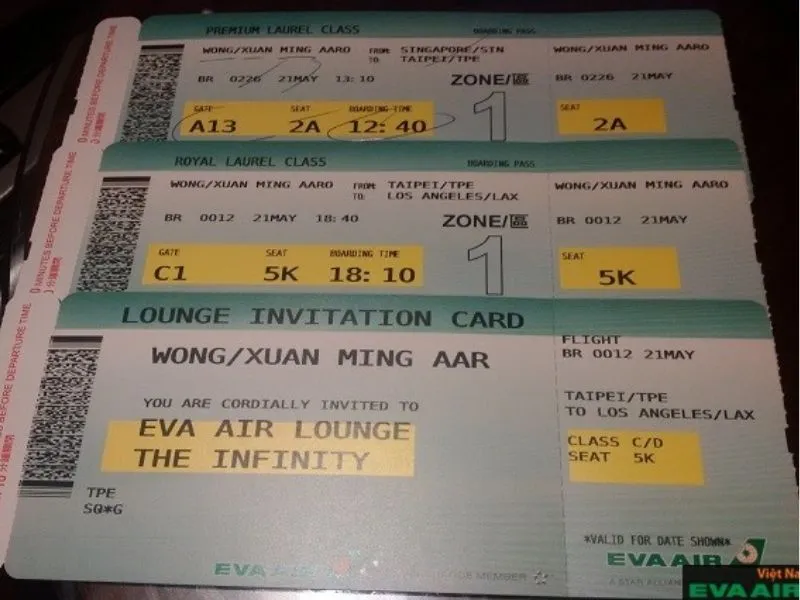 Phí đổi vé máy bay EVA Air