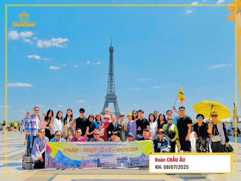 (Đoàn Châu Âu 9N8Đ) | Pháp – Thụy Sĩ – Ý | Khởi hành ngày 08/07/2025
