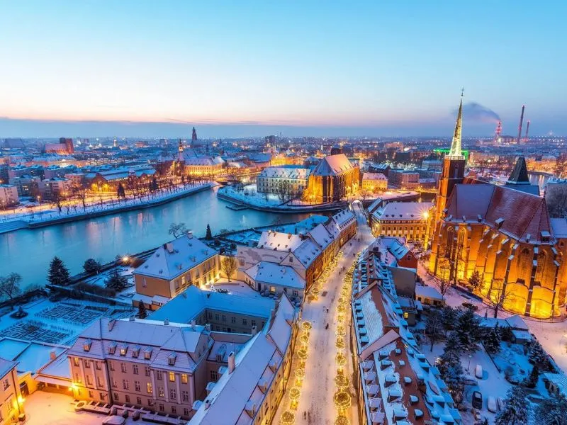 Mùa đông tại Wroclaw