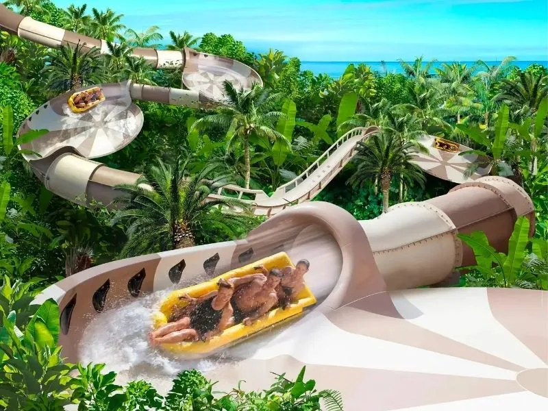 Trò tàu lượn nước độc đáo tại công viên Siam