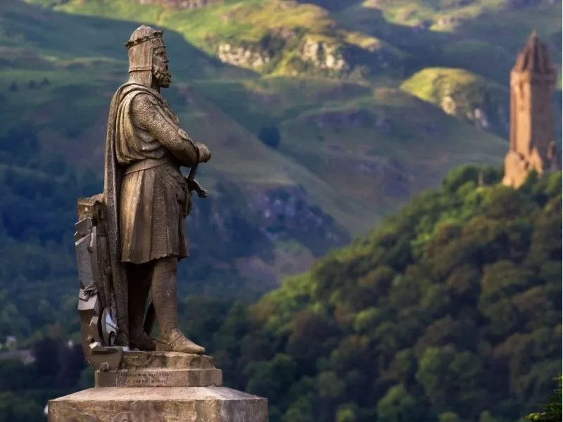 Tượng William Wallace tại lâu đài Edinburgh