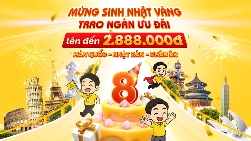 CHÚC MỪNG SINH NHẬT SAIGONTIMES TRAVEL 8 TUỔI