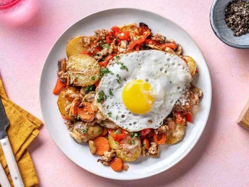 Tiroler Grostl - Khoai tây xào thịt xông khói