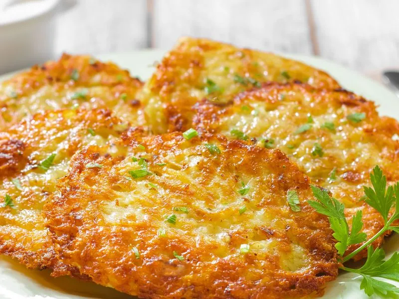 Zemiakové placky - Bánh kếp khoai tây giòn rụm