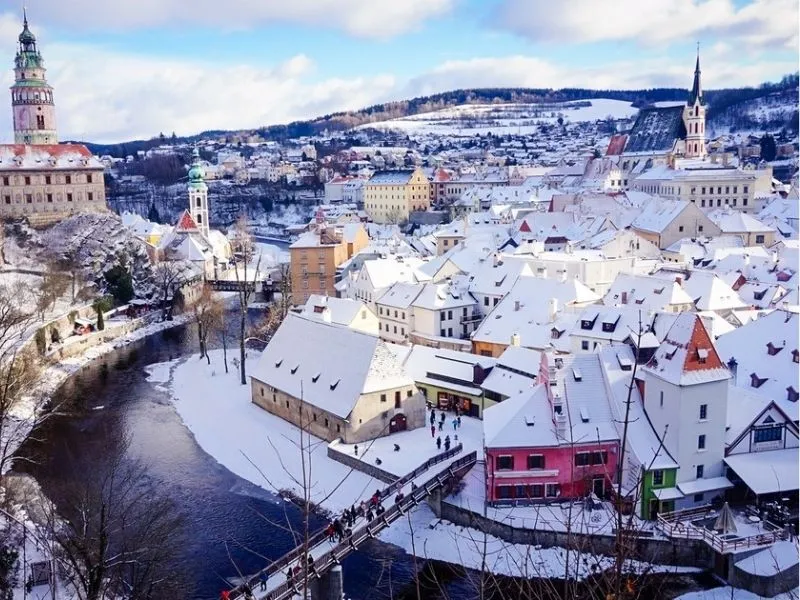 Cesky Krumlov vào mùa đông 