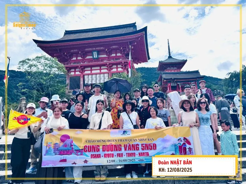 (Đoàn Nhật Bản 5N5Đ) | Osaka - Kyoto - Phú Sĩ - Tokyo – Narita | Khởi hành ngày 12/08/2025