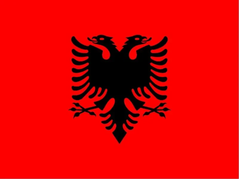 Quốc kỳ Albania - Quốc kỳ các nước châu Âu  