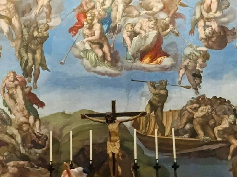 Bức tường phía Bắc mô tả cuộc đời của Chúa Giêsu