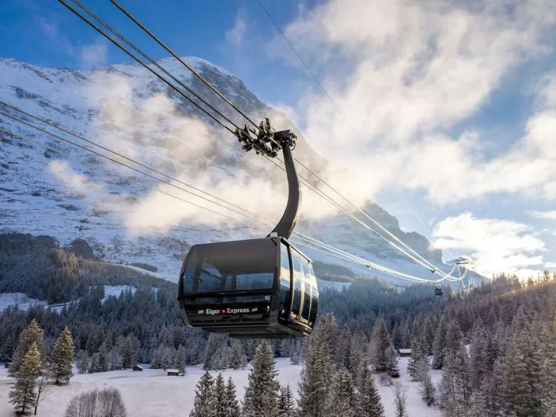 Cáp treo lên đỉnh Jungfraujoch - Eiger Express 
